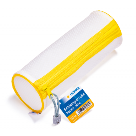 Piórnik tuba Herma z siateczką Żółty